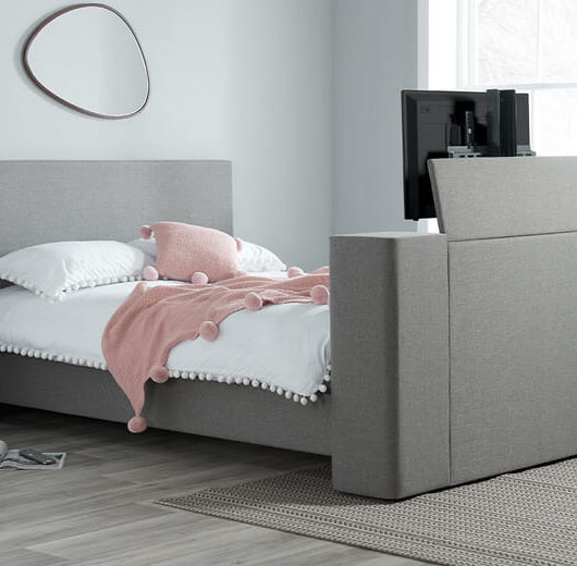Birlea Plaza Grey TV Bed, King Size