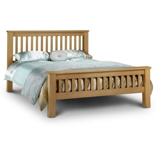 Premium Shaker Style Oak Bed Frame - High Foot End - Super King Size 6ft (180cm)