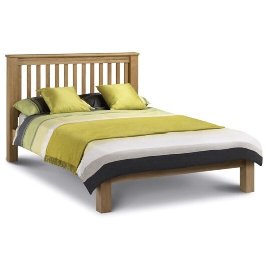 Premium Shaker Style Oak Bed Frame - Low Foot End - Super King Size 6ft (180cm)