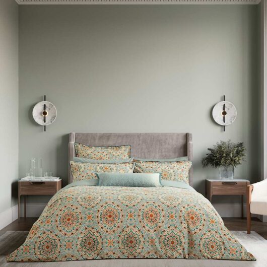 Bedeck of Belfast Pure Cotton Addison Bedding Set Gold Mix