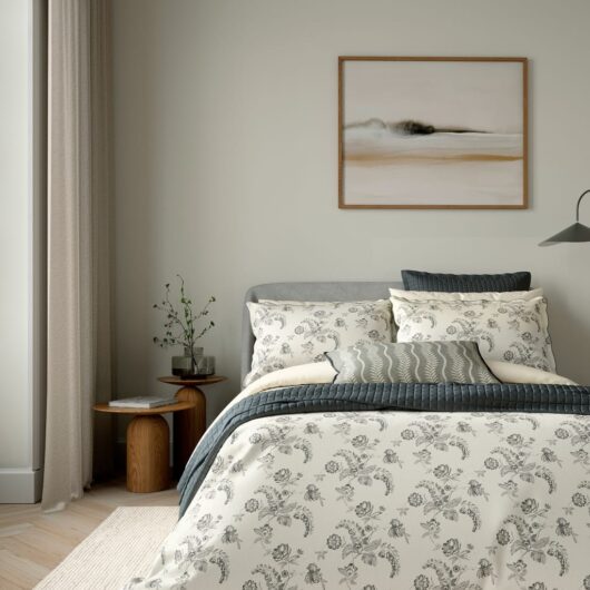 Bedeck of Belfast Pure Cotton Floral Bedding Set Cream Mix