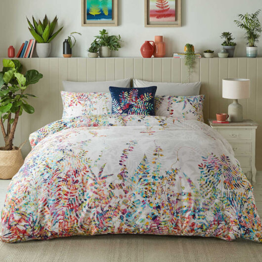Clarissa Hulse Pure Cotton Sateen Cascading Kaleidoscope Bedding Set Multi