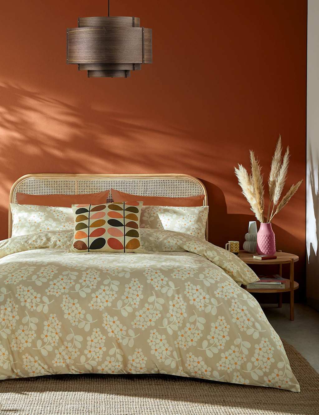 Orla Kiely Pure Cotton Wisteria Bedding Set Taupe
