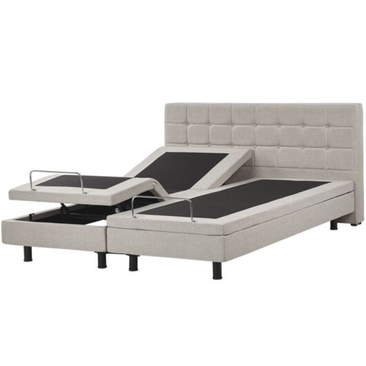 Adjustable Bed Fabric DUKE 180 x 200 cm (EU Super King) Beige