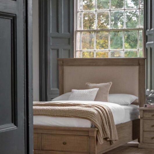 Gallery Direct Vancouver 2 Drawer 6' Storage Bed Natural