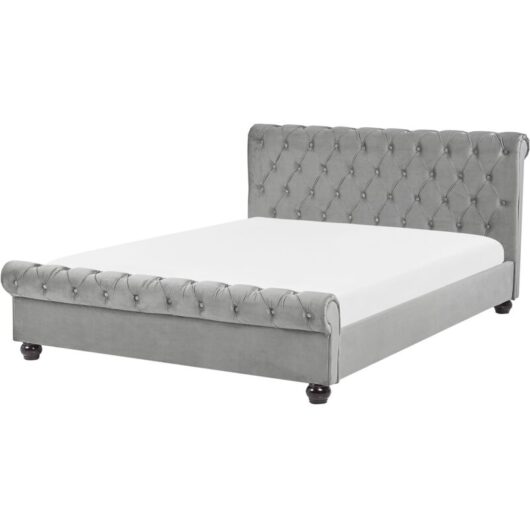 Waterbed Velvet AVALLON 180 x 200 cm (EU Super King) Grey